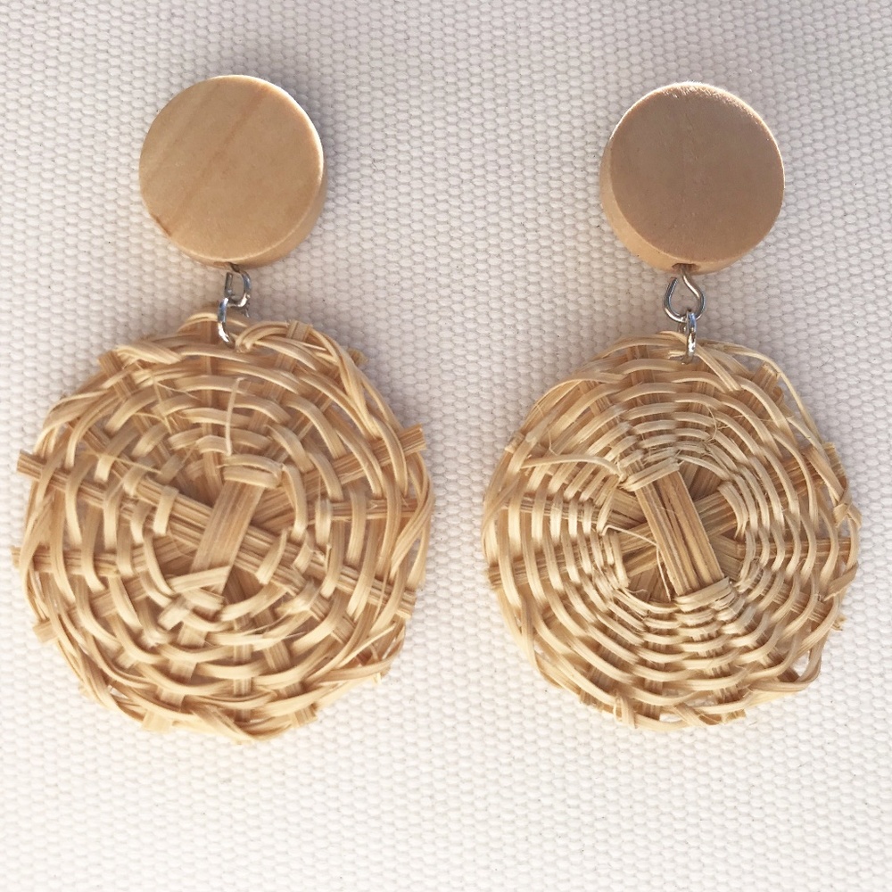 Wicker Circle Earrings- Style On The Spot